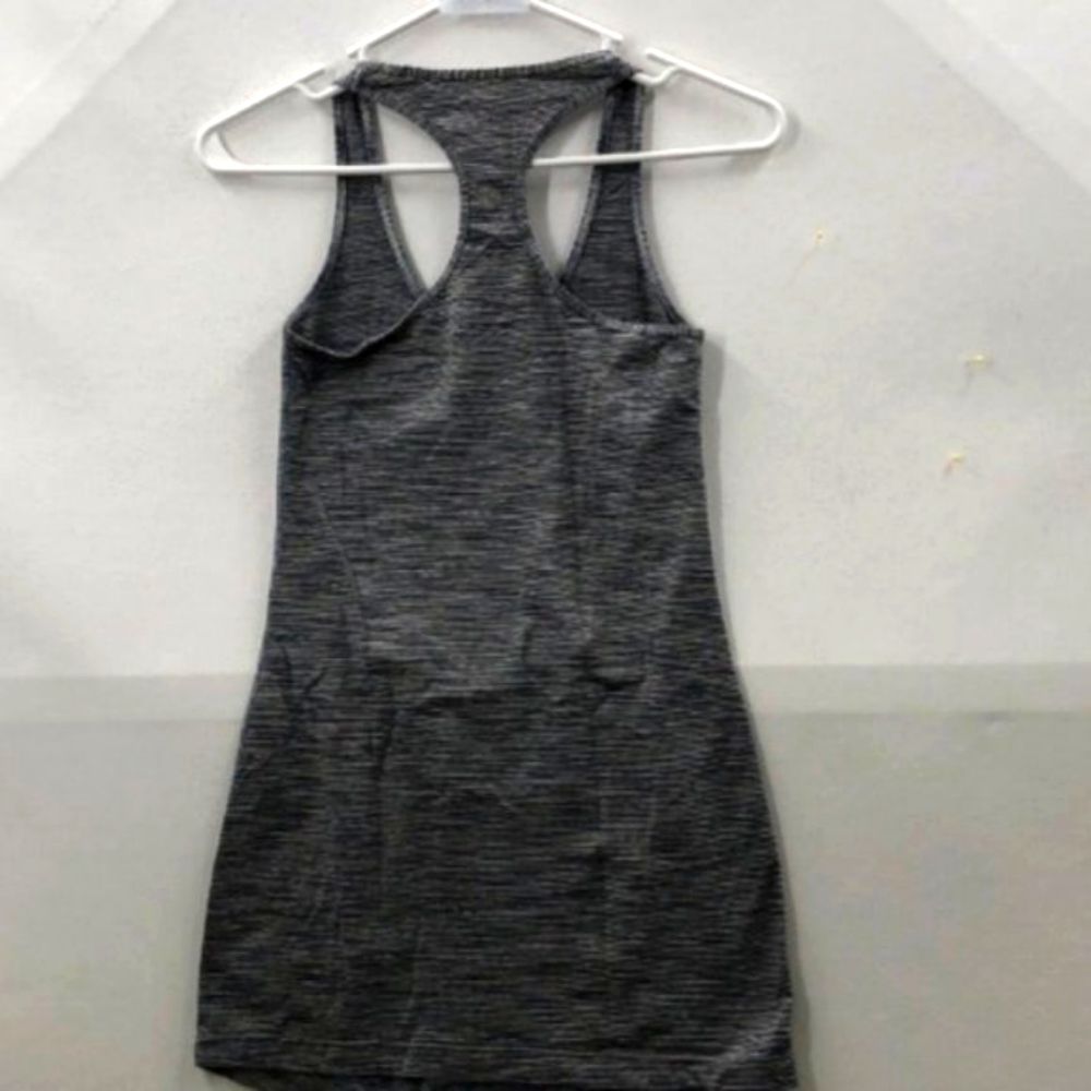 Lululemon Womens Black White Striped Sleeveless Scoop Neck Racerback Tank - Picture 4 of 9